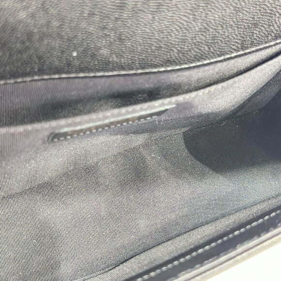 Chanel Black Caviar Leather Medium Boy Bag Shoulder Bag Crossbody - Picture 9 of 9